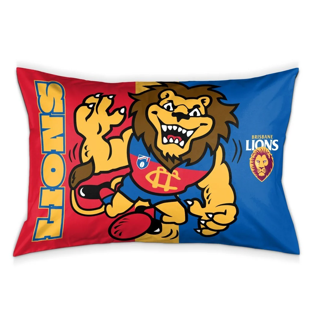 AFL Team Pillow Case - Brisbane Lions - Double Sided - 73 x 48 cm - Image 2