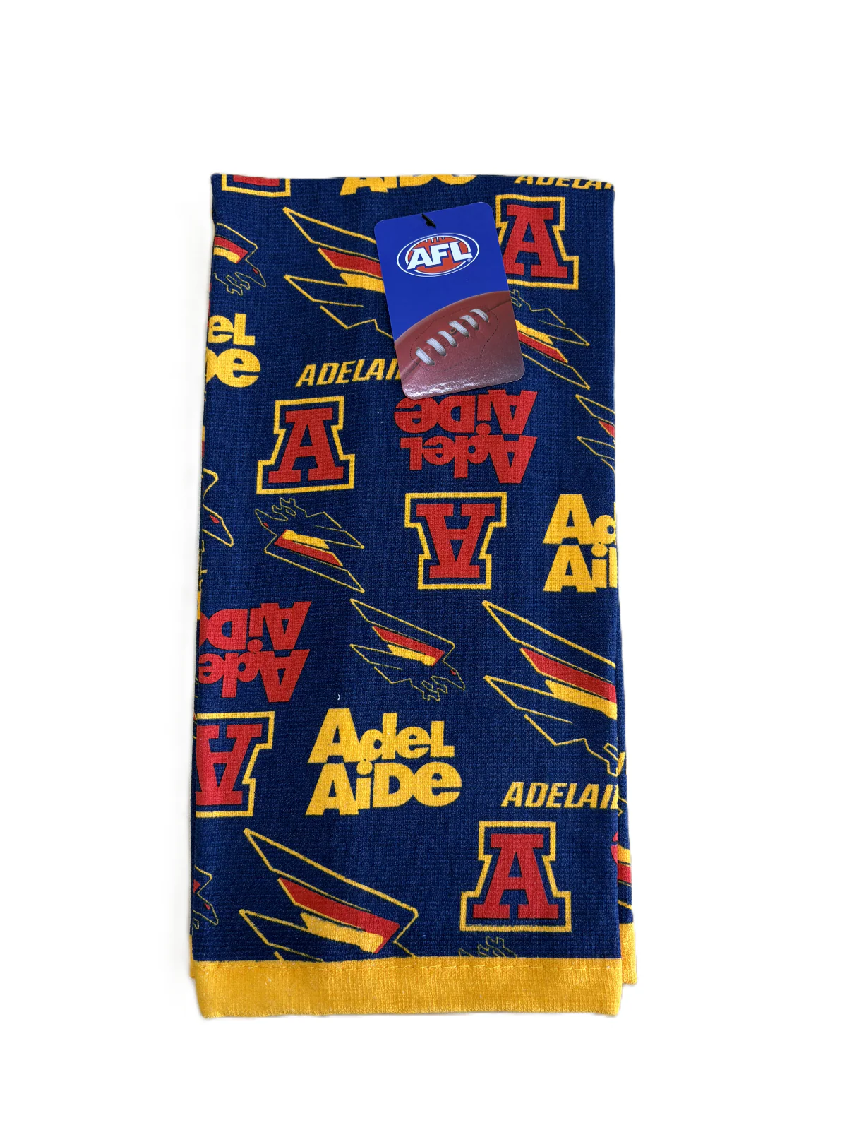 AFL Team Supporter Cotton Tea Towel - Adelaide Crows - 40cm x 60cm - Image 2
