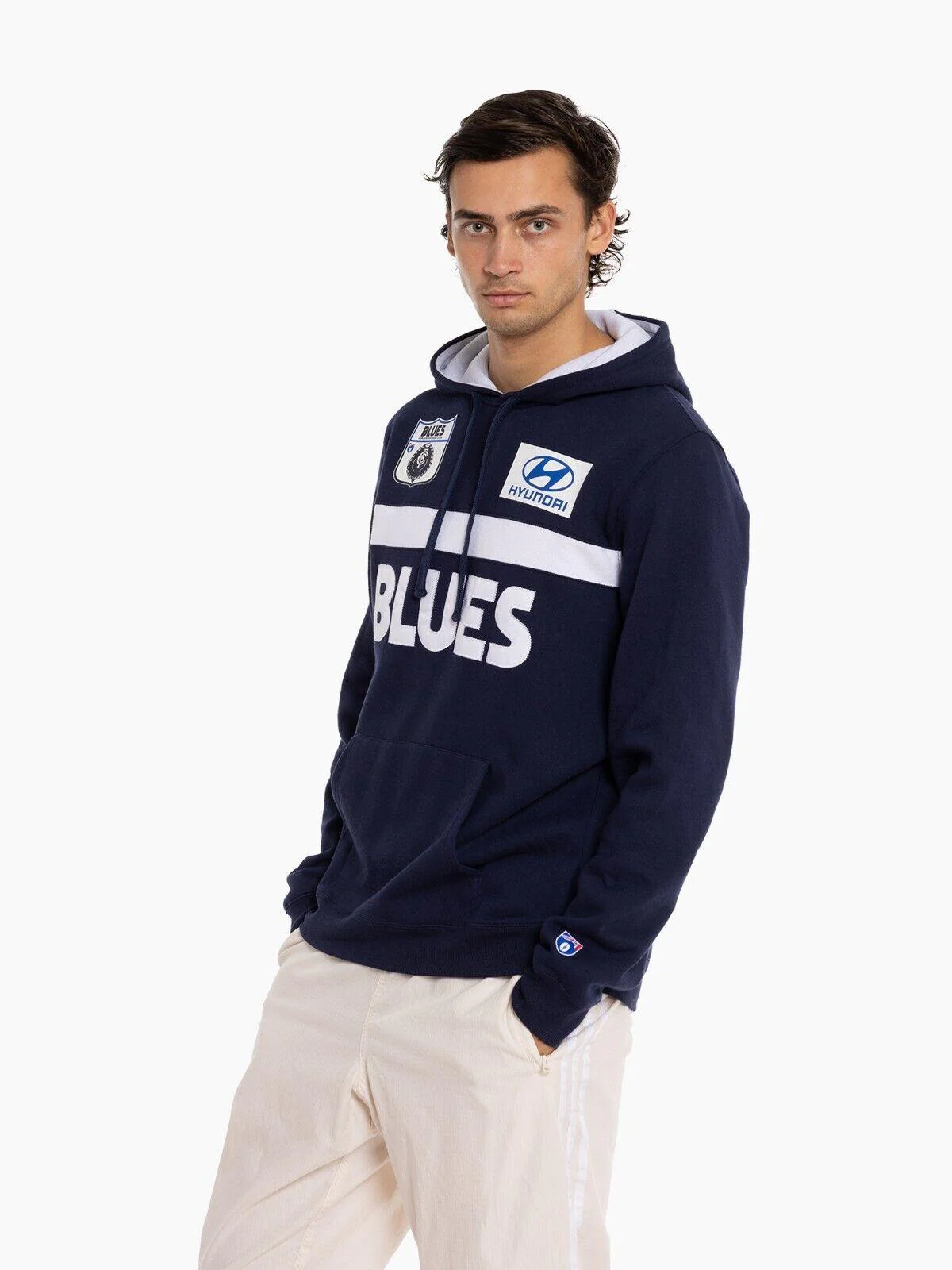 AFL Throwback OTH Hoodie - Carlton Blues - Adult - Hoody - Jumper - Image 3