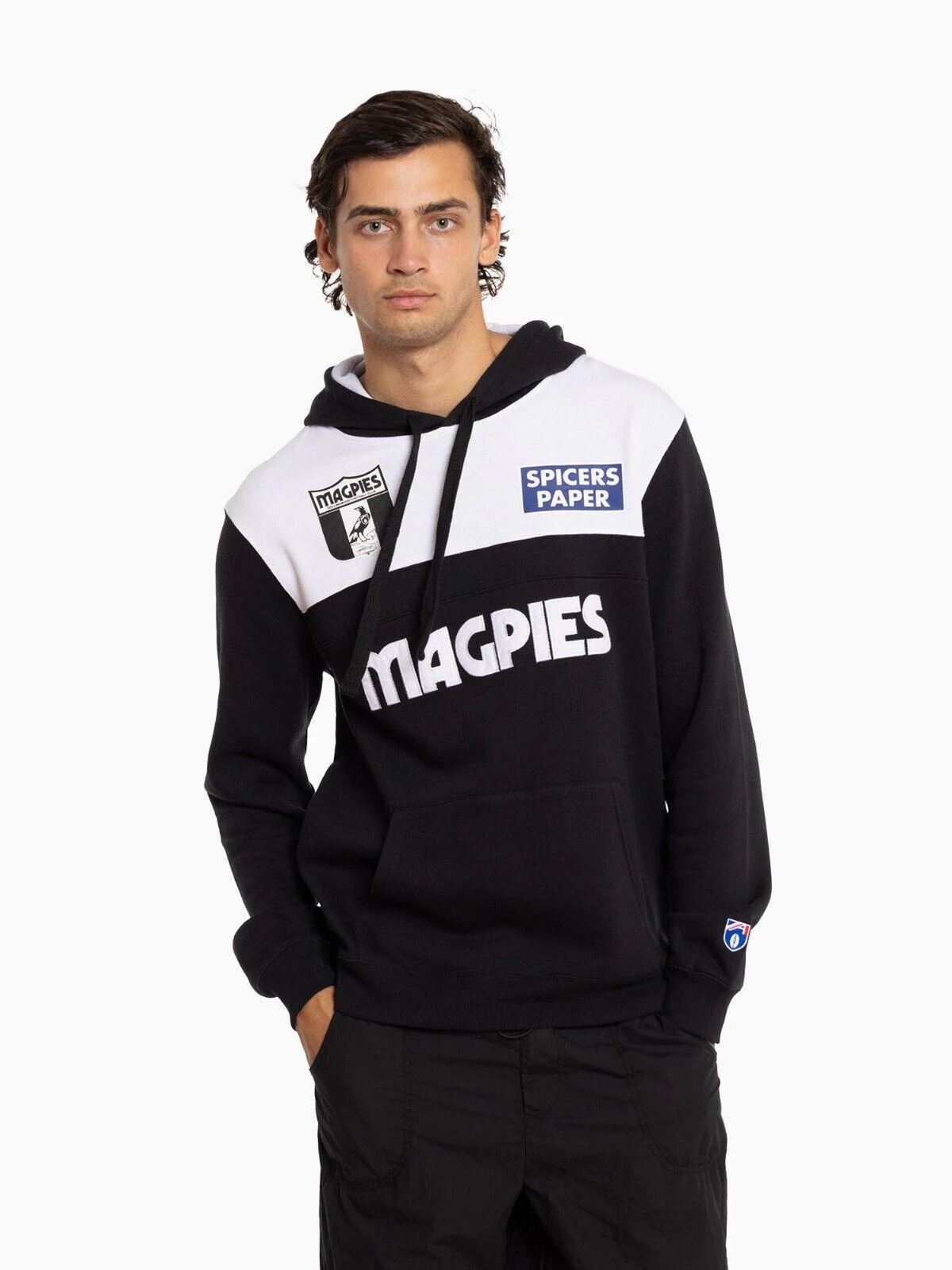 AFL Throwback OTH Hoodie - Collingwood Magpies - Adult - Hoody - Jumper - Image 3