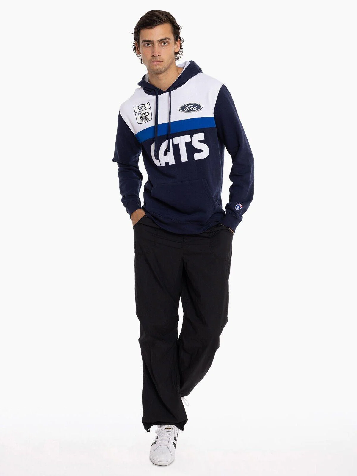 AFL Throwback OTH Hoodie - Geelong Cats - Adult - Hoody - Jumper - Image 4