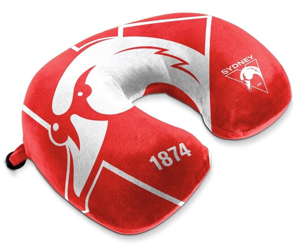 AFL Travel Pillow - Sydney Swans - U Shaped - Neck Cushion - Image 2