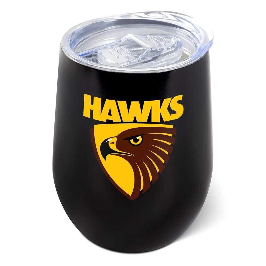 AFL Travel Tumbler - Hawthorn Hawks - Stainless Steel - 400ml - Image 2
