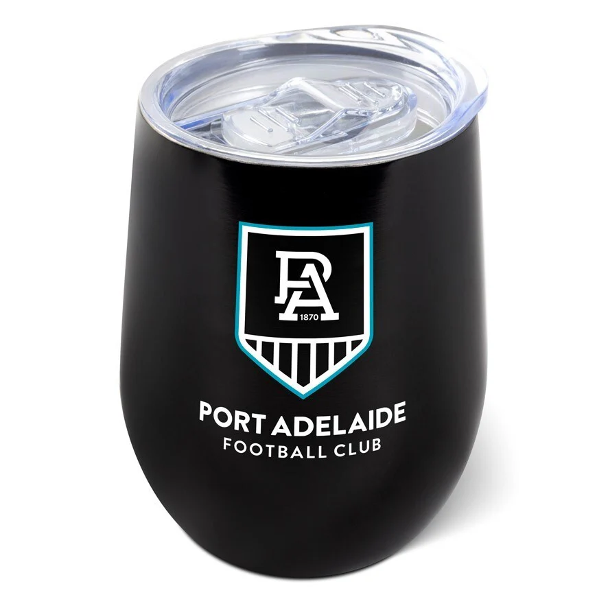 AFL Travel Tumbler - Port Adelaide Power - Stainless Steel - 400ml
