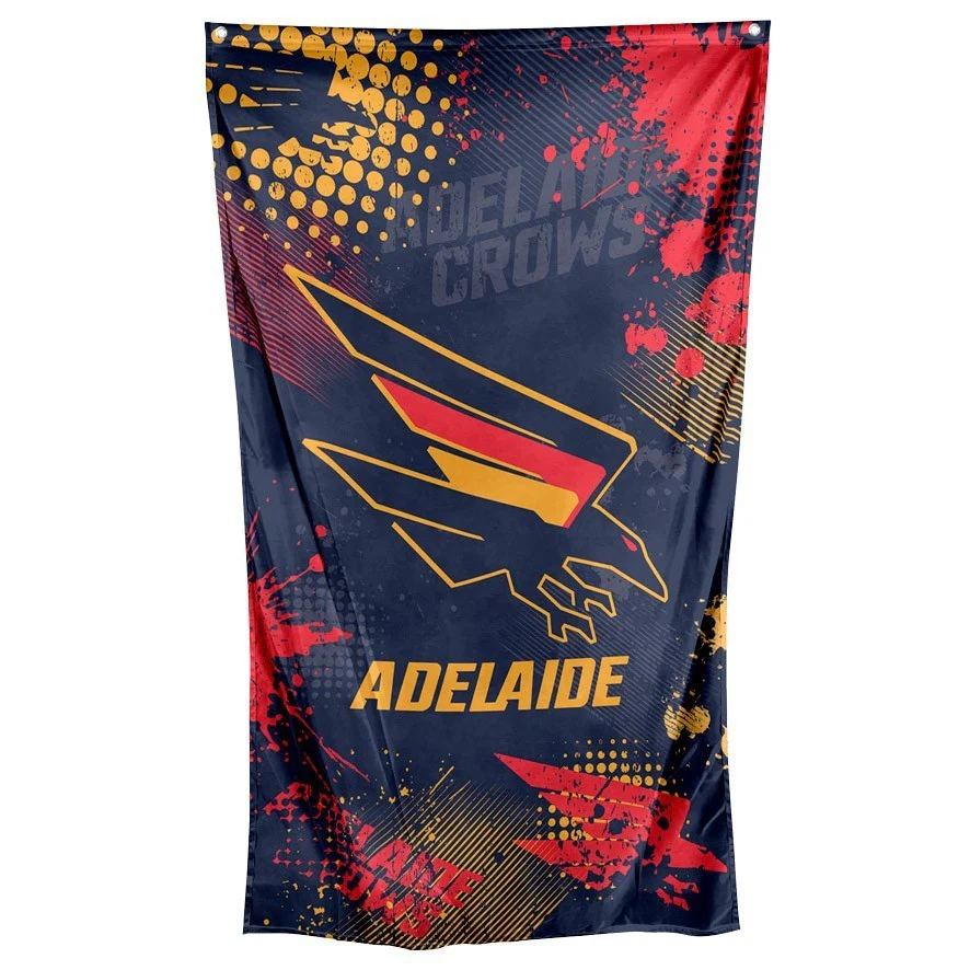 AFL Wall Flag Cape - Adelaide Crows - 150cm x 90cm - Steel Eyelet For Hanging - Image 2
