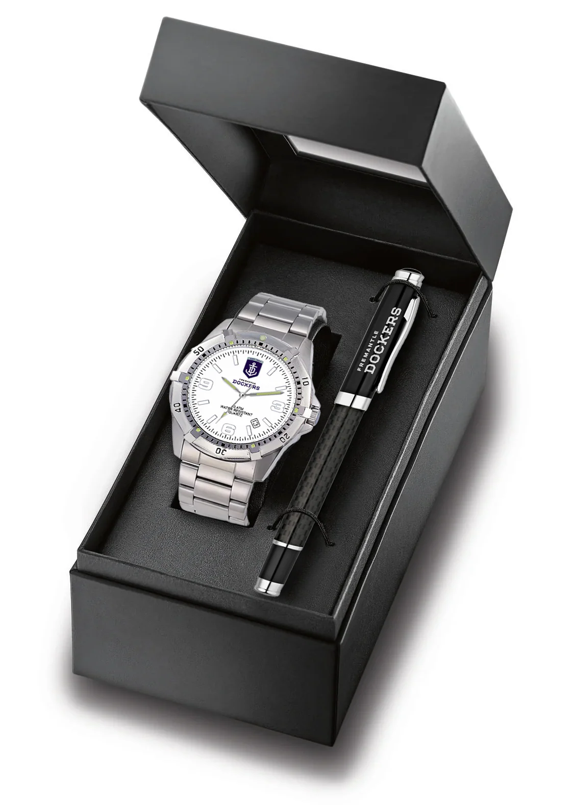 AFL Watch & Pen Gift Set - Fremantle Dockers - Stainless Steel - Image 2