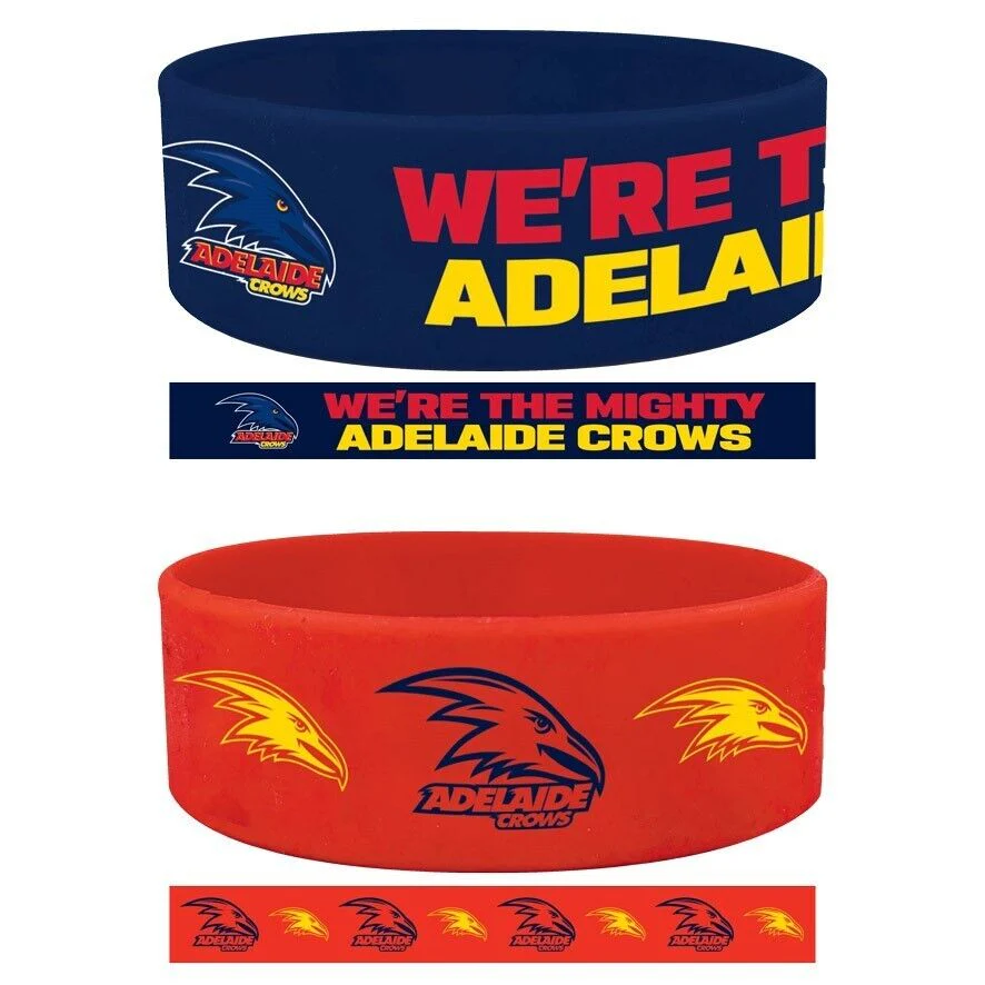 AFL Wrist Bands Set of 2 - Adelaide Crows - Set of Two - Silicone Band - Image 2