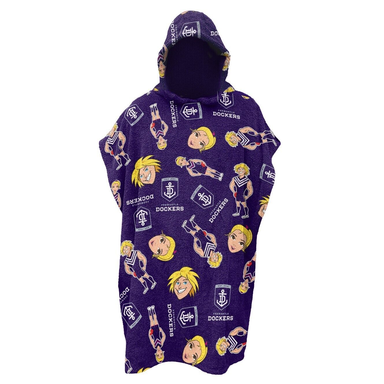 AFL Youth Hooded Towel - Fremantle Dockers - Kids - Beach Bath - OSFM - Image 2