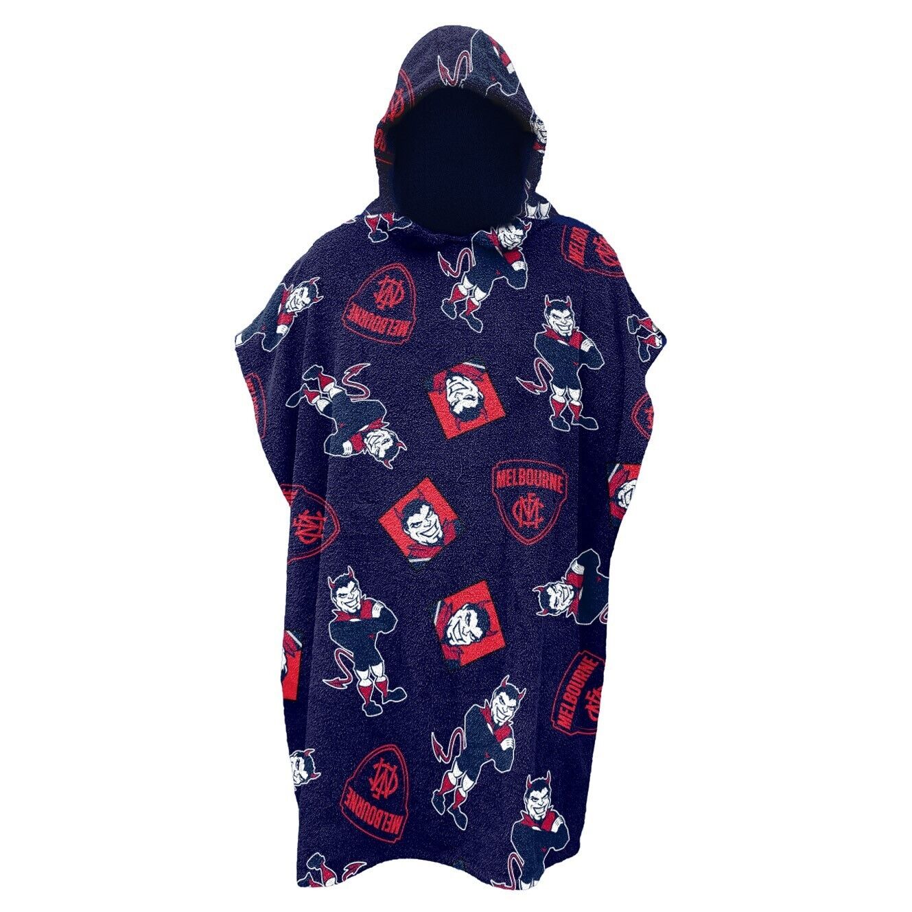 AFL Youth Hooded Towel - Melbourne Demons - Kids - Beach Bath - OSFM - Image 2
