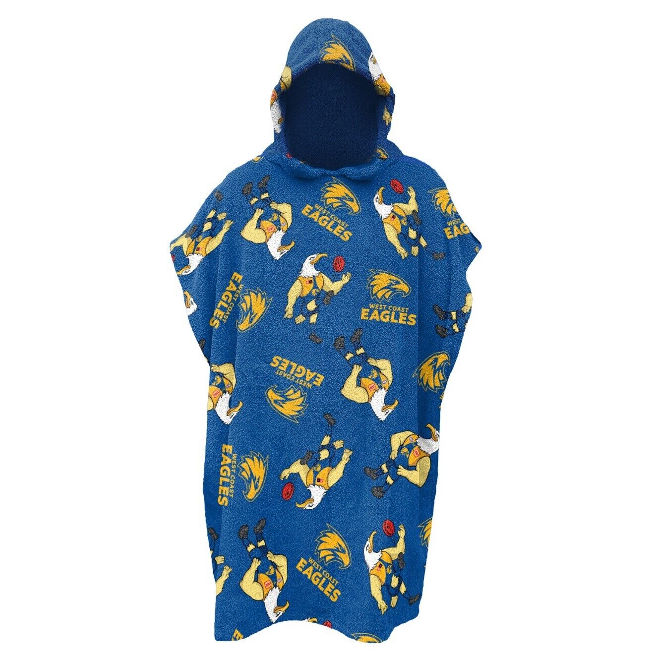 AFL Youth Hooded Towel - West Coast Eagles - Kids - Beach Bath - OSFM
