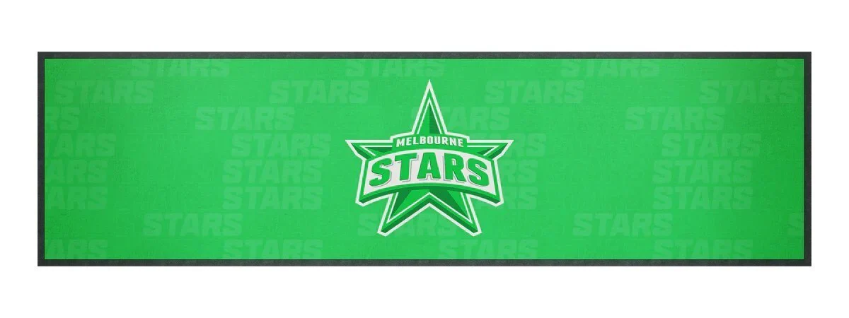 BBL Bar Runner - Melbourne Stars - Big Bash League - Bar Mat - Rubber Backed - Image 2