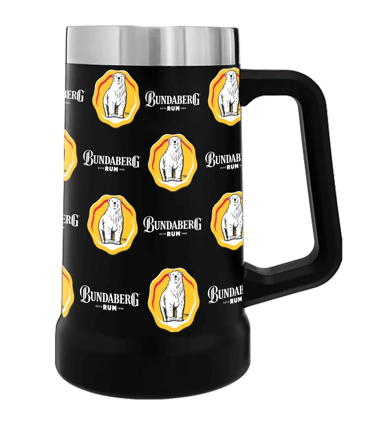 Bundaberg Rum Insulated Stein Glass - 600ml - Stainless Steel - Image 2