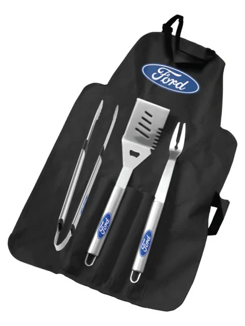 FORD Barbeque Tool Kit - Ford Logo - 4 Pieces