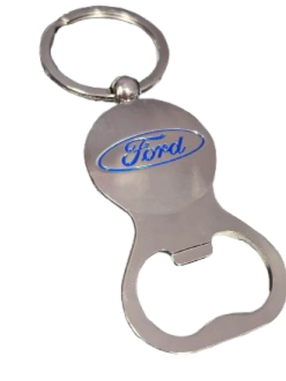 FORD Bottle Opener Keyring - Ford Logo - Metal Key Ring