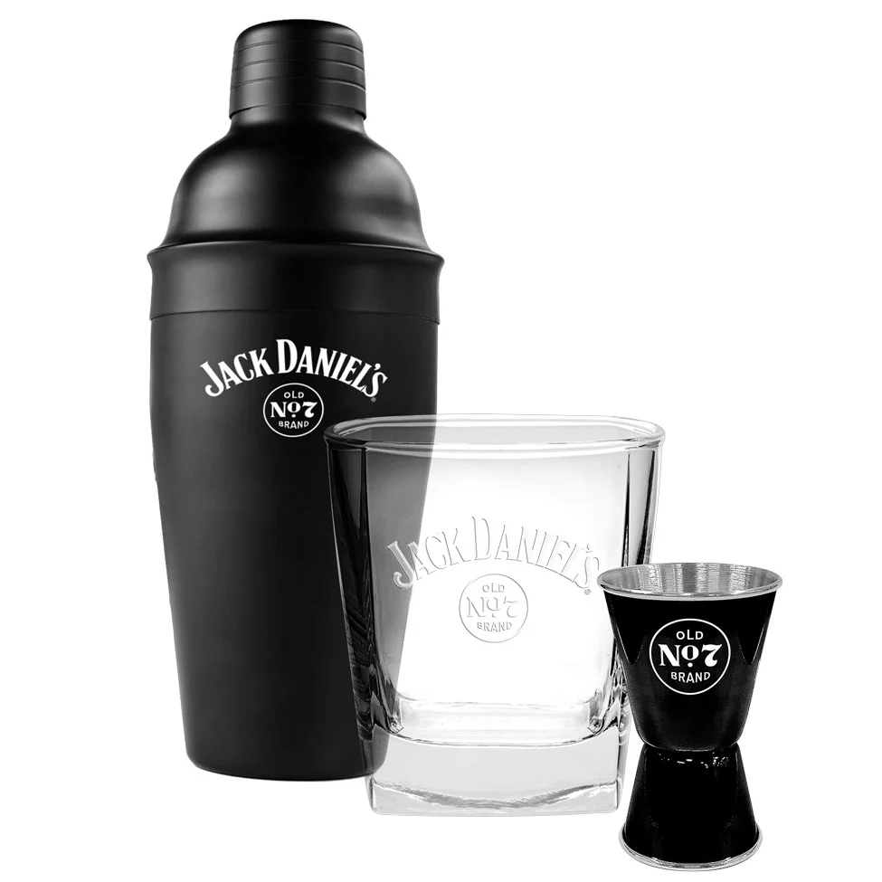 Jack Daniels - Mixer Gift Pack - Shaker, Spirit Glass & Pourer Gift Set - Image 2