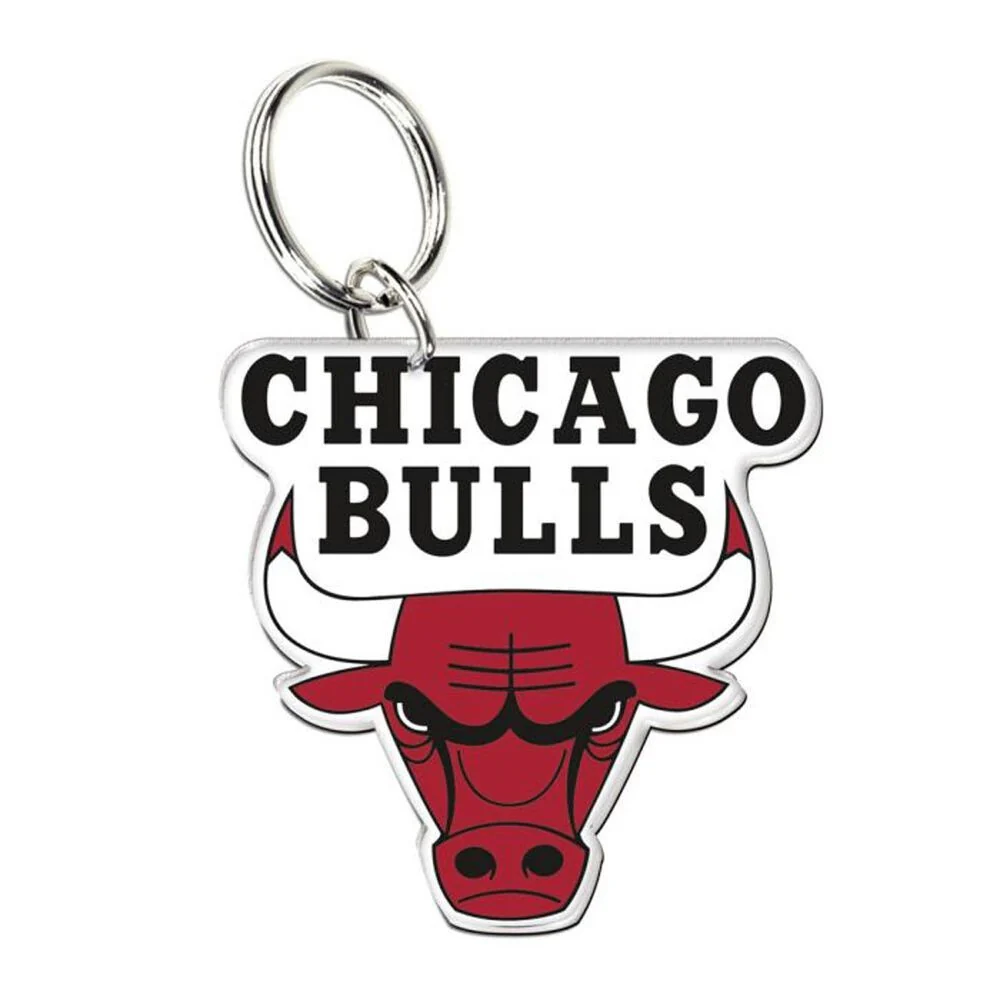 NBA Acrylic Logo Keyring - Chicago Bulls - Key Ring - Team Logo