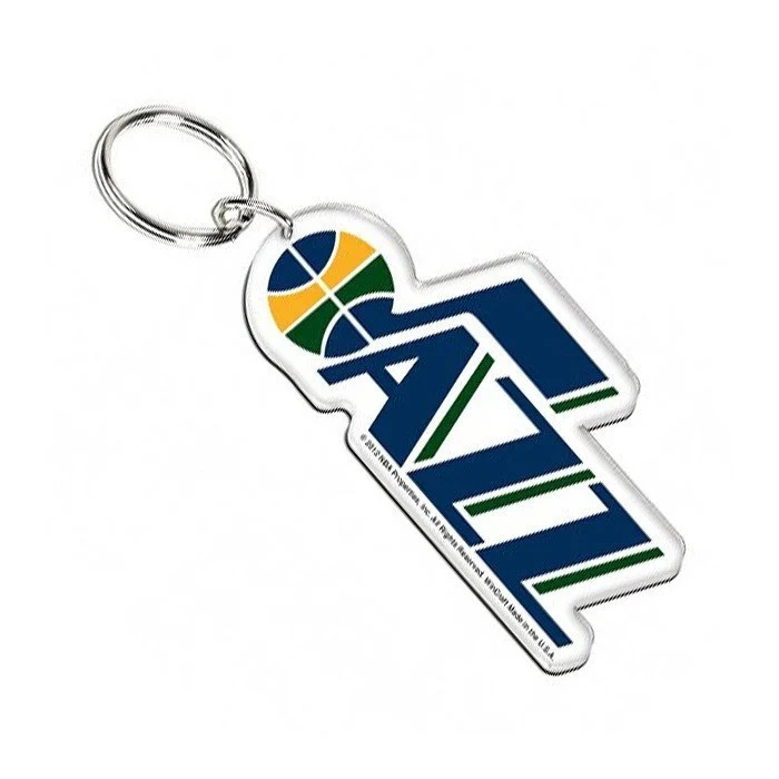 NBA Acrylic Logo Keyring - Utah Jazz - Key Ring - Team Logo - Image 2