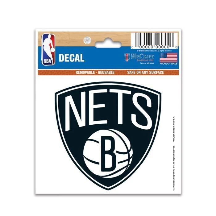 NBA Mini Decal - Brooklyn Nets - 7.5cm x 9.5cm - Image 2