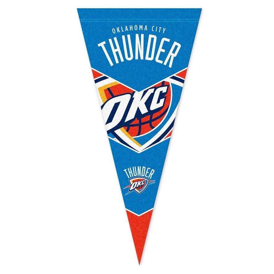 NBA Pennant Flag - Oklahoma City Thunder - Felt - Single - Image 2