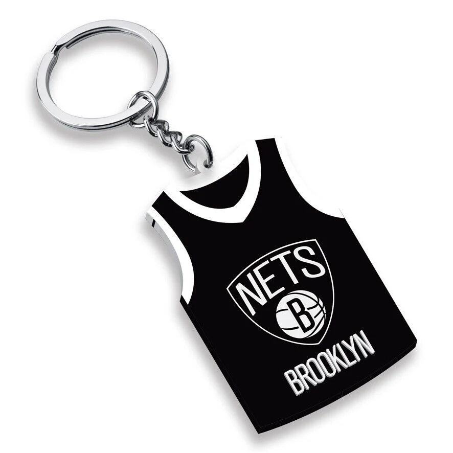 NBA Rubber Jersey Keyring - Brooklyn Nets - Key Ring - Team Logo