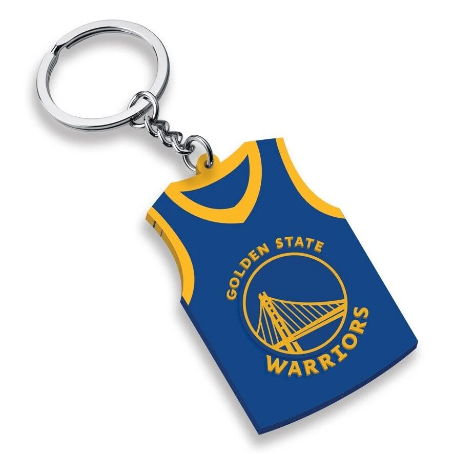 NBA Rubber Jersey Keyring - Golden State Warriors - Key Ring - Team Logo - Image 2