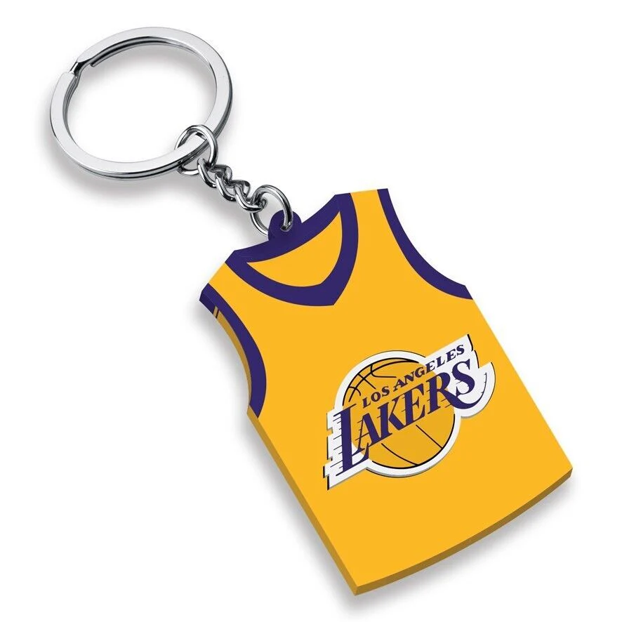 NBA Rubber Jersey Keyring - Los Angeles Lakers - Key Ring - Team Logo - Image 2