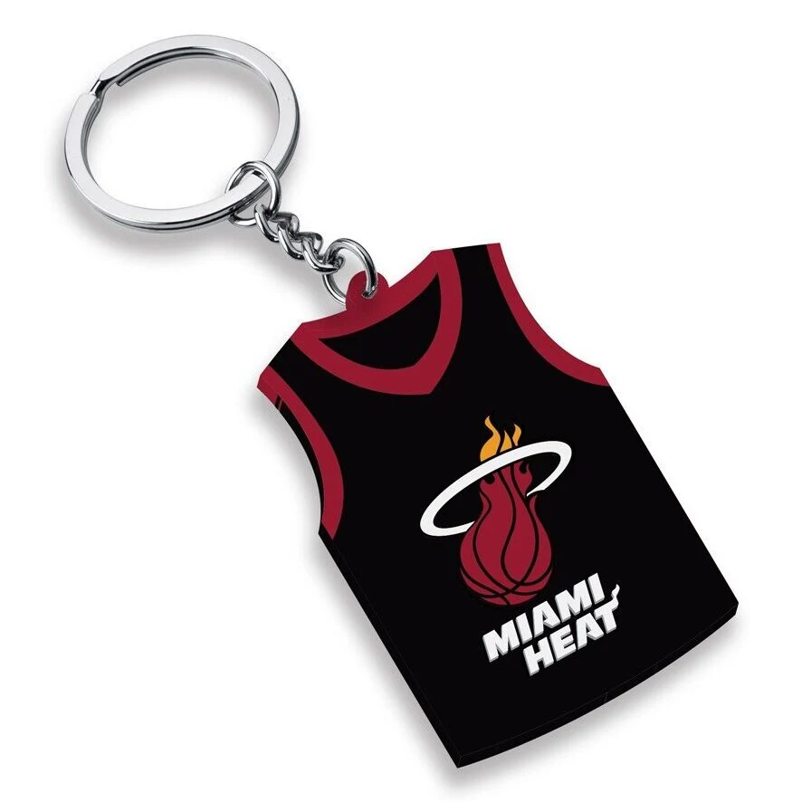 NBA Rubber Jersey Keyring - Miami Heat - Key Ring - Team Logo