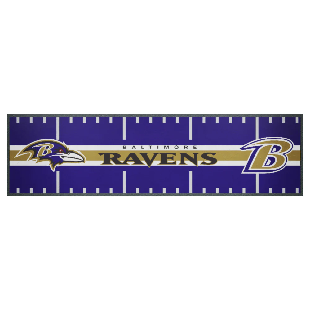 NFL Bar Runner - Baltimore Ravens - 25x90cm - Rubber Backed