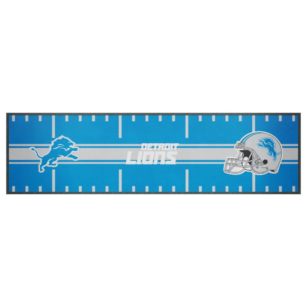 NFL Bar Runner - Detroit Lions - 25x90cm - Rubber Backed