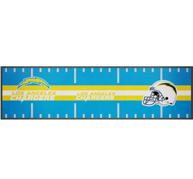 NFL Bar Runner - Los Angeles Chargers - 25x90cm - Rubber Backed
