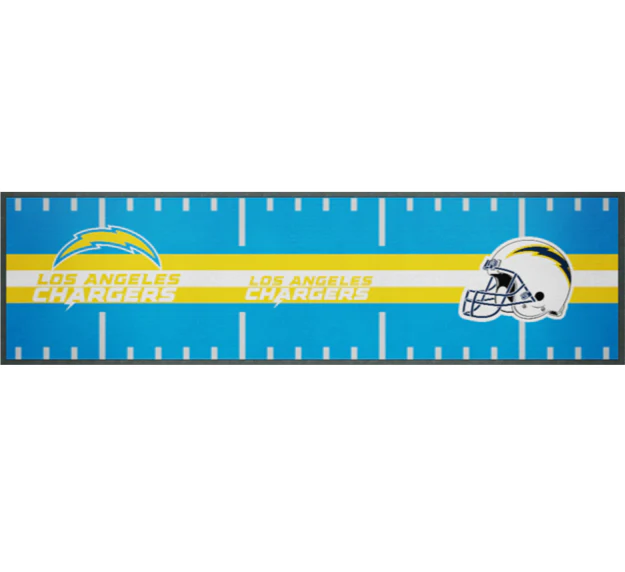 NFL Bar Runner - Los Angeles Chargers - 25x90cm - Rubber Backed - Image 2