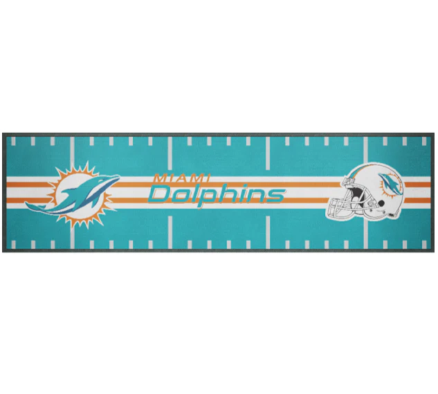NFL Bar Runner - Miami Dolphins - 25x90cm - Rubber Backed