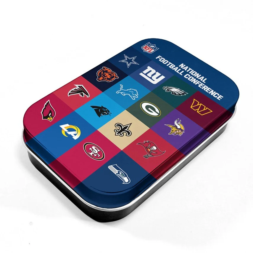 NFL Team Playing Card Tin - National Football Conference - Playing Cards Case - Image 2