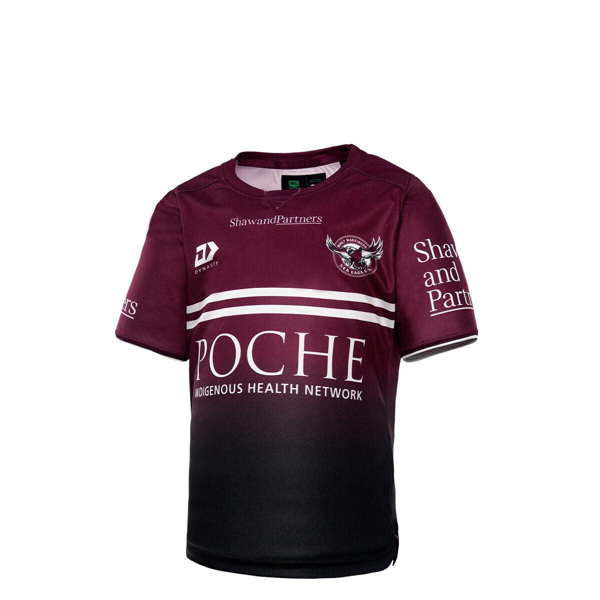 NRL 2022 Training Tee Shirt - Manly Sea Eagles - YOUTH - Rugby League - DYNASTY - Image 2