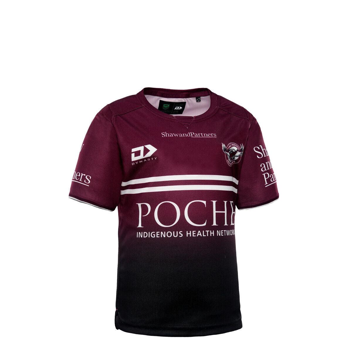 NRL 2022 Training Tee Shirt - Manly Sea Eagles - YOUTH - Rugby League - DYNASTY - Image 3