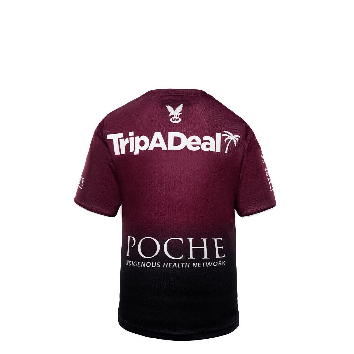 NRL 2022 Training Tee Shirt - Manly Sea Eagles - YOUTH - Rugby League - DYNASTY - Image 4