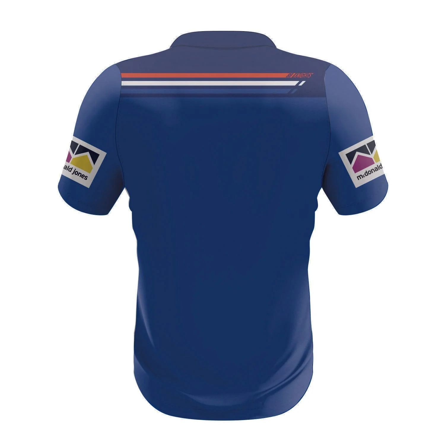 NRL 2024 Media Polo - Newcastle Knights - Navy - Adult - Image 2