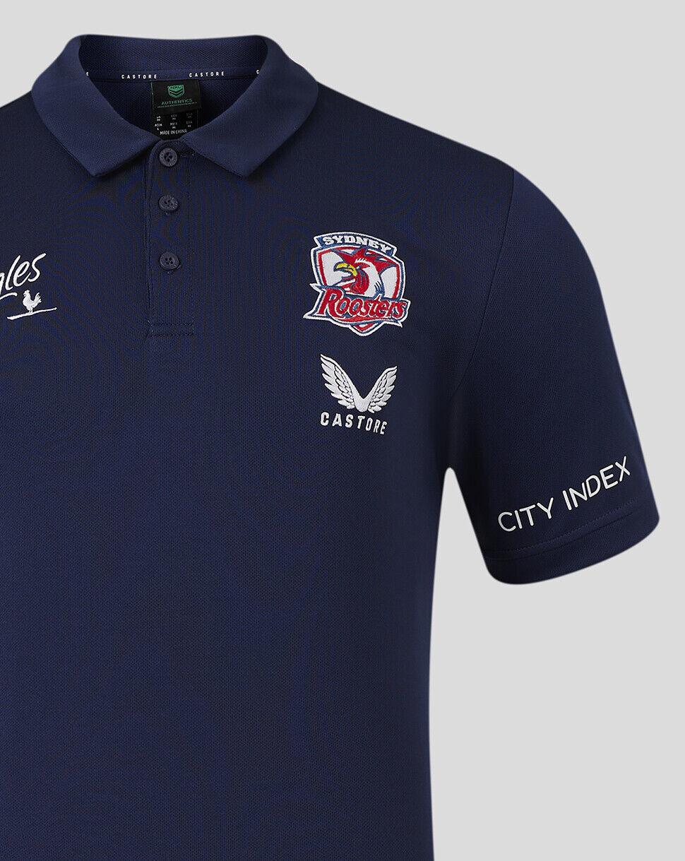 NRL 2024 Media Polo - Sydney Roosters - Adult - Mens - Shirt - Image 4