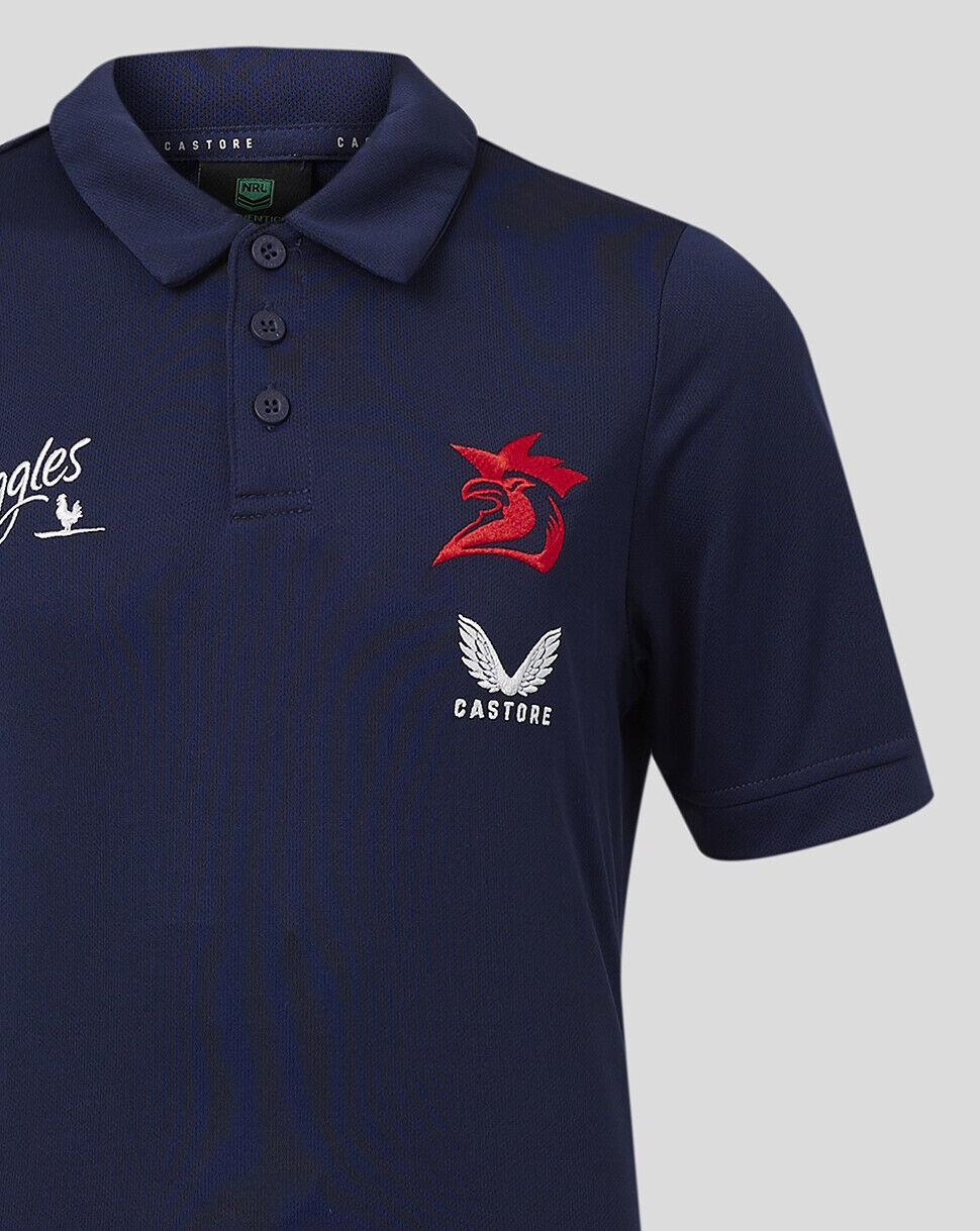 NRL 2024 Media Polo - Sydney Roosters - Junior - Youth - Kids - Shirt - Image 5