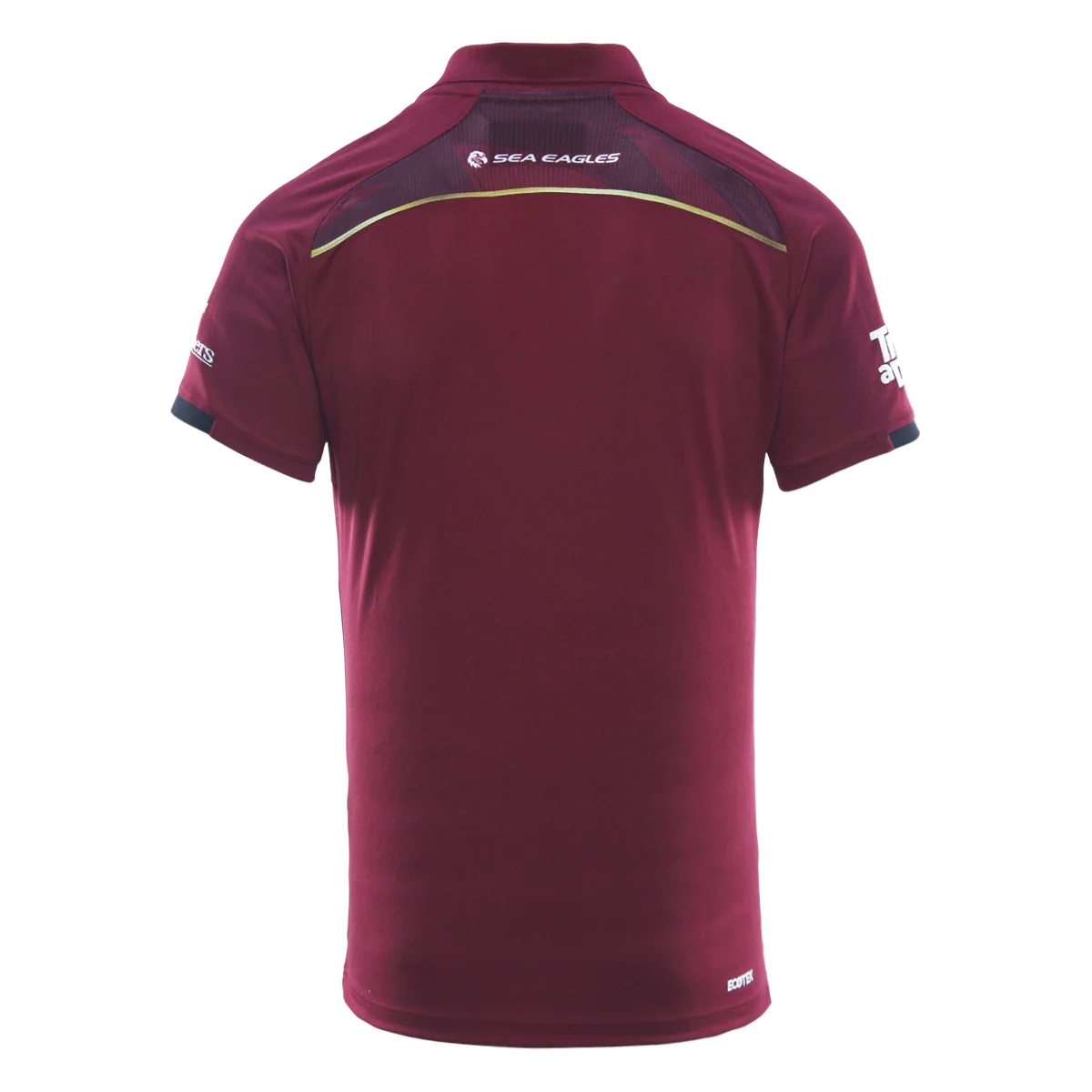 NRL 2025 Alt Media Polo Shirt - Manly Sea Eagles - Maroon - Adult - Mens - Image 2
