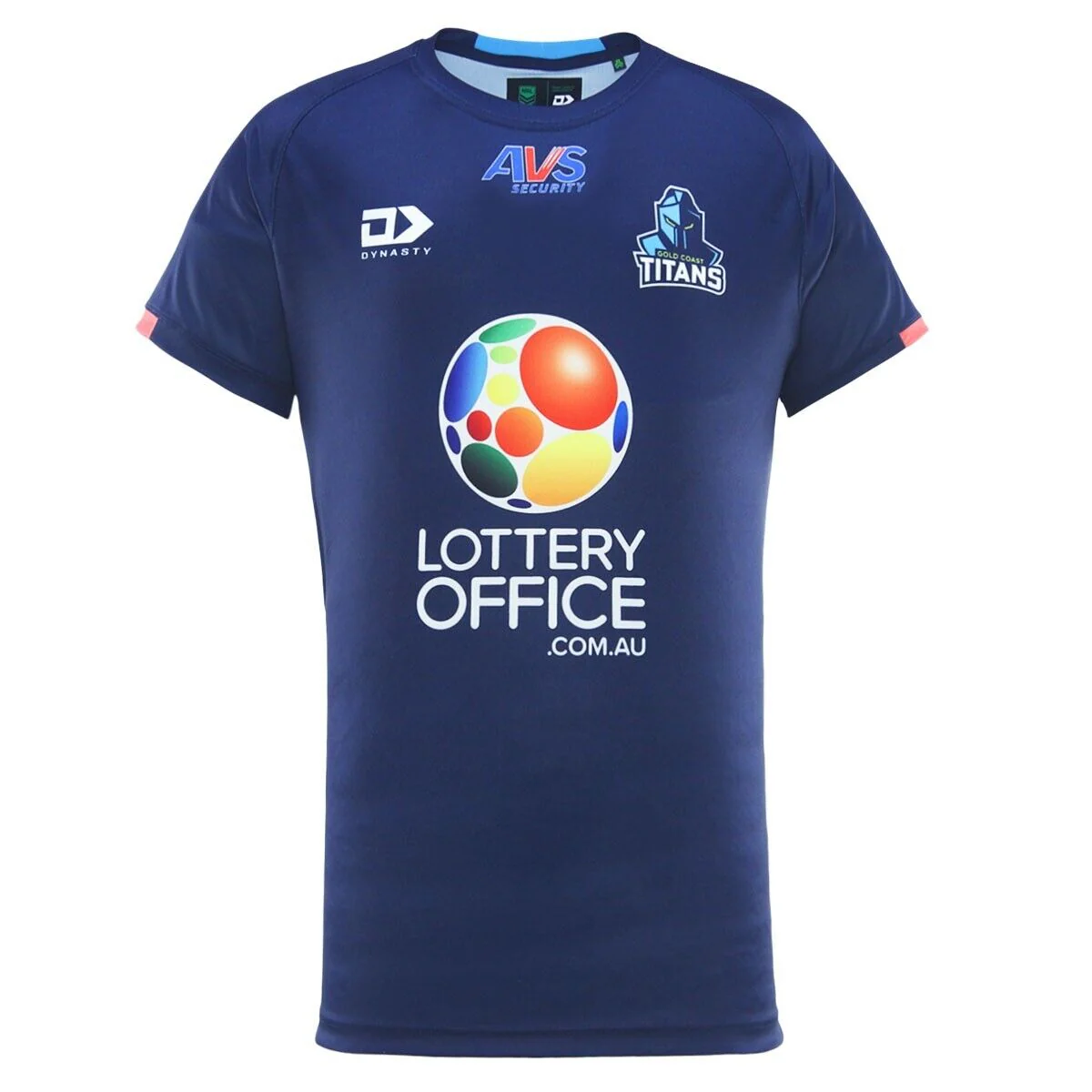 NRL 2025 Coaches Tee Shirt - Gold Coast Titans - Light Blue - Adult - Mens