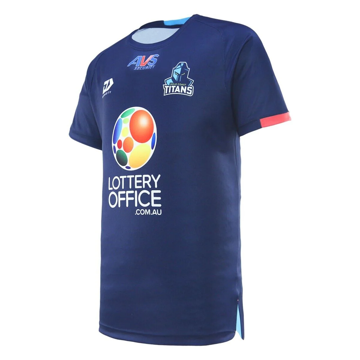 NRL 2025 Coaches Tee Shirt - Gold Coast Titans - Light Blue - Adult - Mens - Image 2