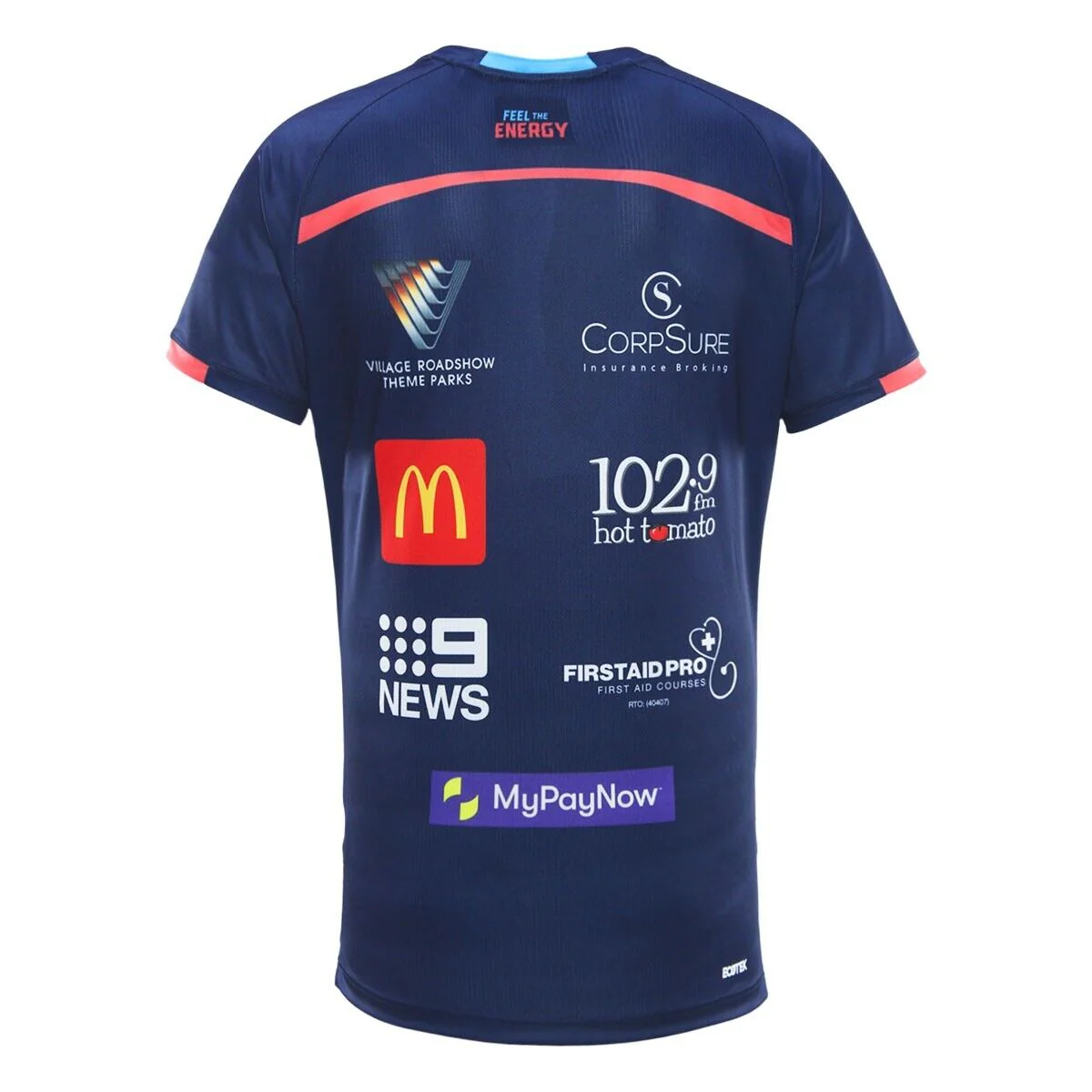 NRL 2025 Coaches Tee Shirt - Gold Coast Titans - Light Blue - Adult - Mens - Image 4