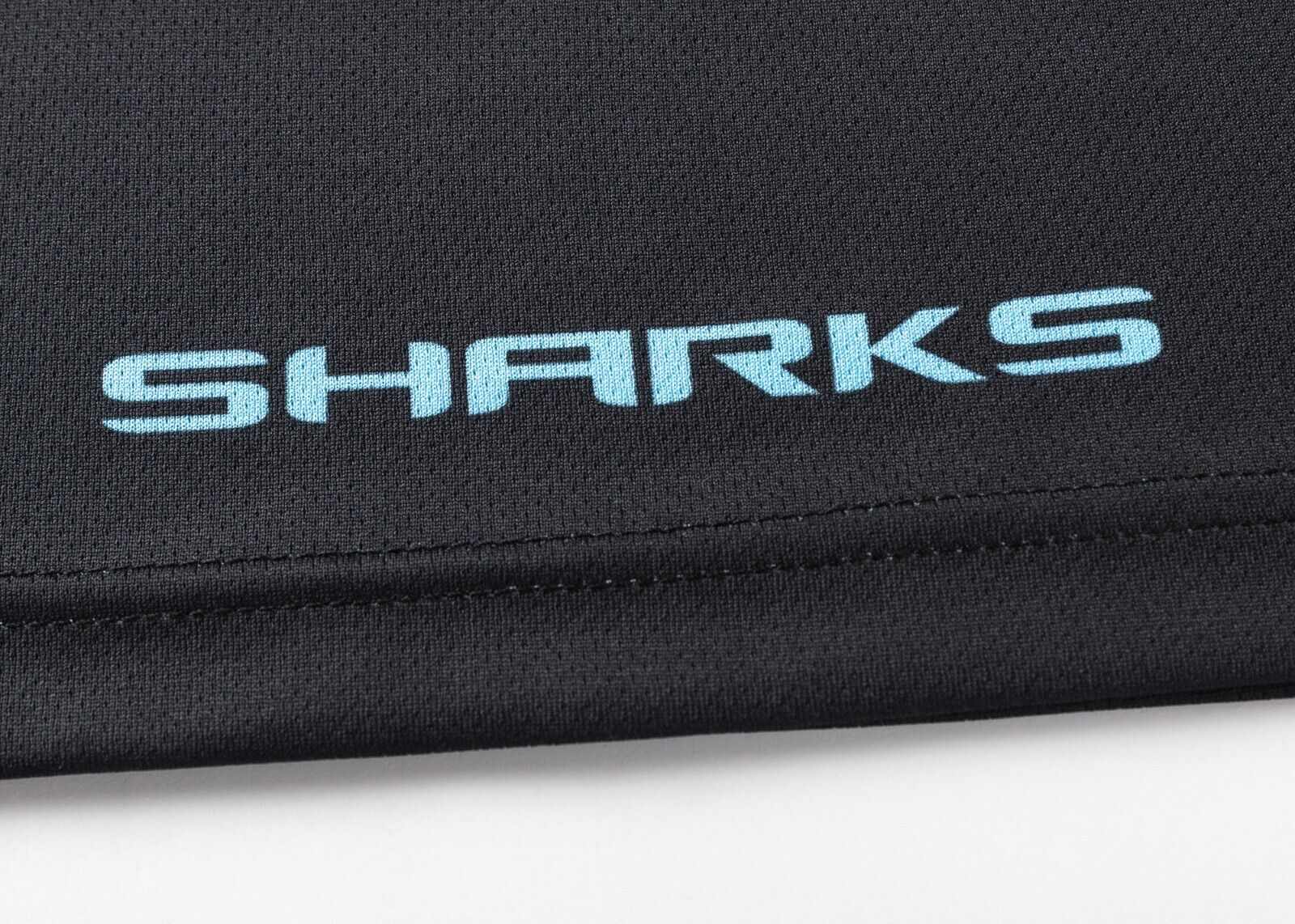 NRL 2025 Media Polo - Cronulla Sharks - Black - Adult - Mens - Image 10
