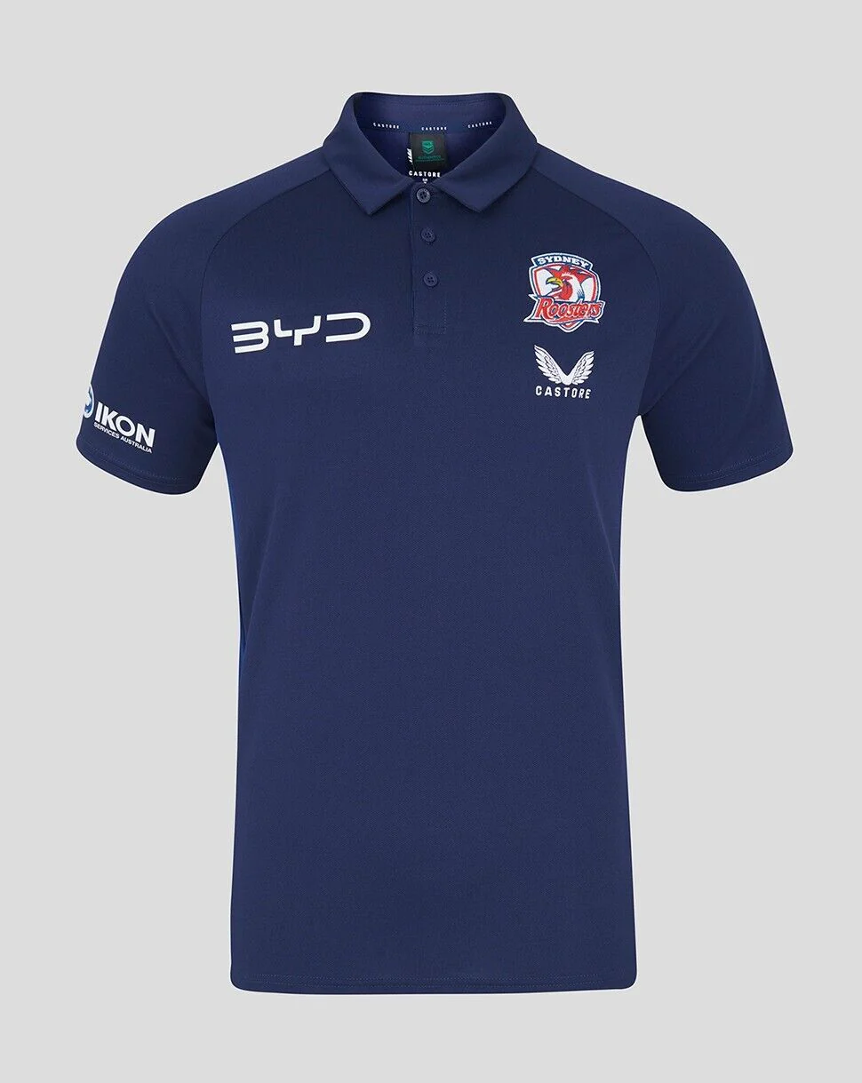 NRL 2025 Media Polo - Sydney Roosters - Adult - Mens - Shirt - Image 11