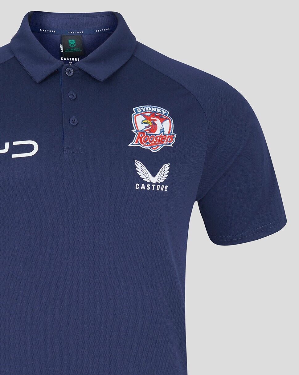 NRL 2025 Media Polo - Sydney Roosters - Adult - Mens - Shirt - Image 2