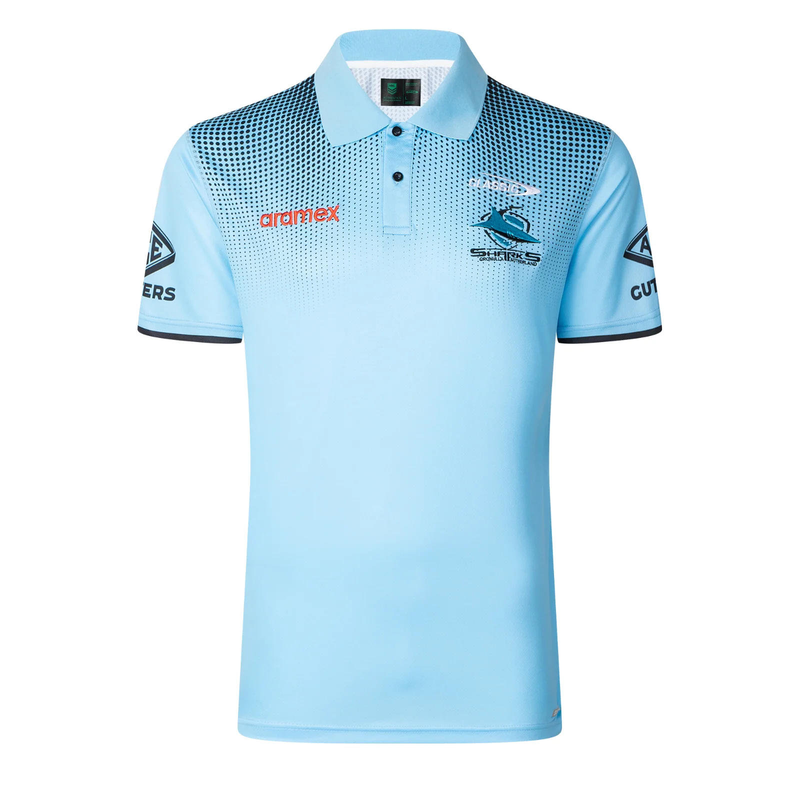 NRL 2025 Players Polo - Cronulla Sharks - Blue - Adult - Mens - Image 13