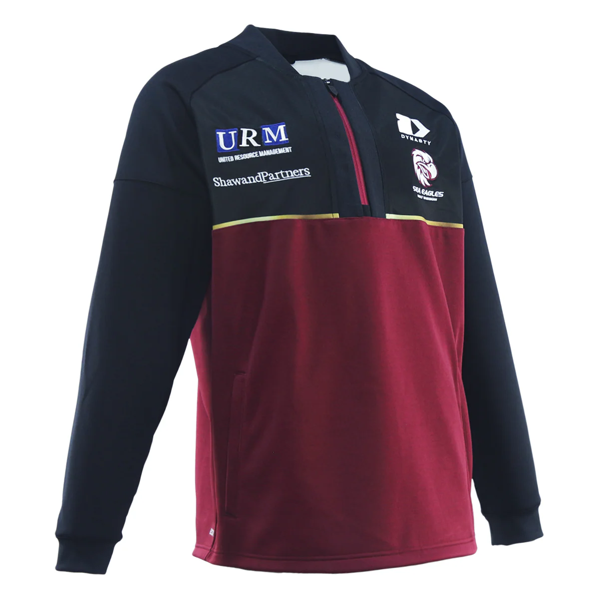 NRL 2025 Qtr Zip Anthem Jacket  - Manly Sea Eagles - Maroon - Adult - Mens - Image 4