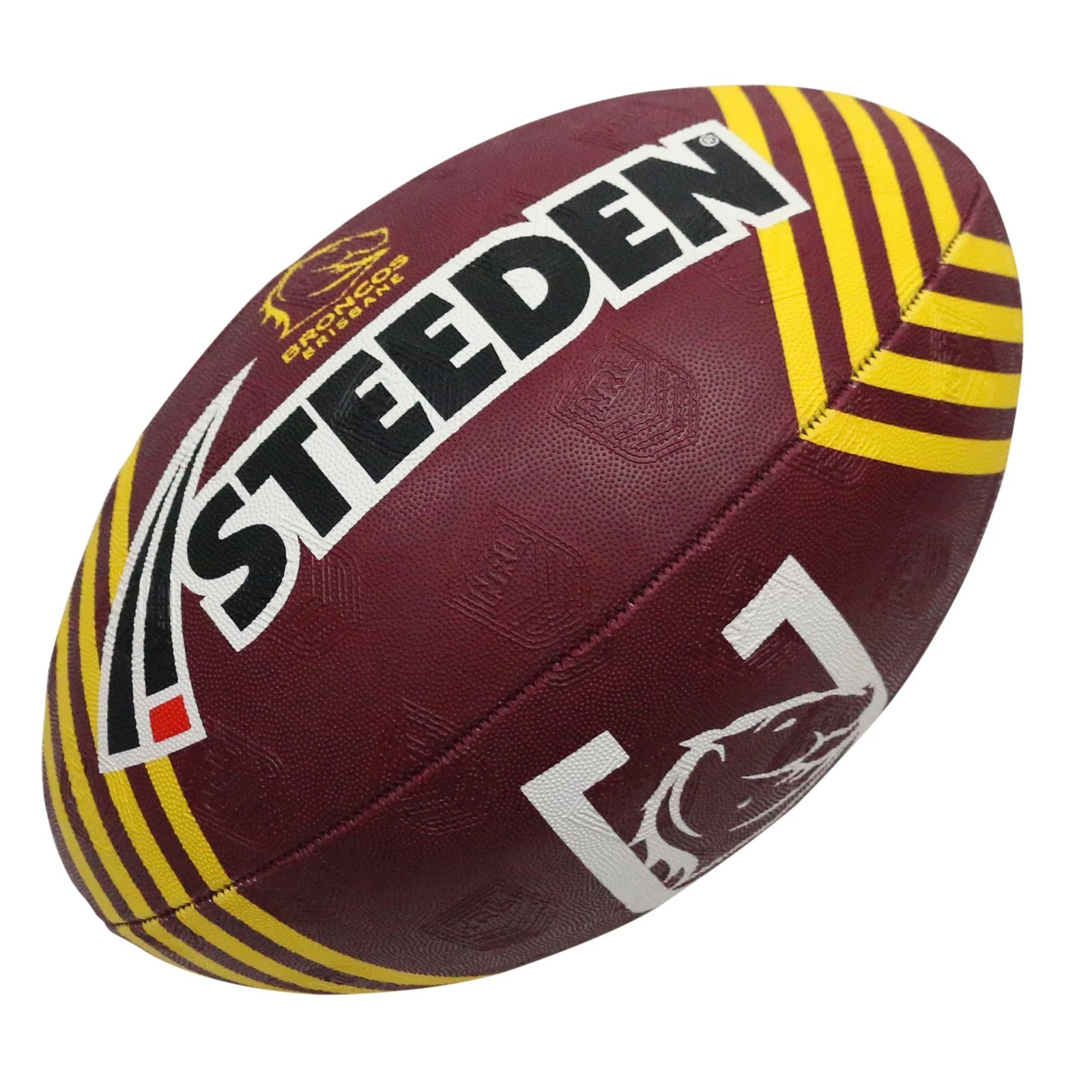 NRL 2025 Supporter Football - Brisbane Broncos - Ball - Size 5 - Image 2