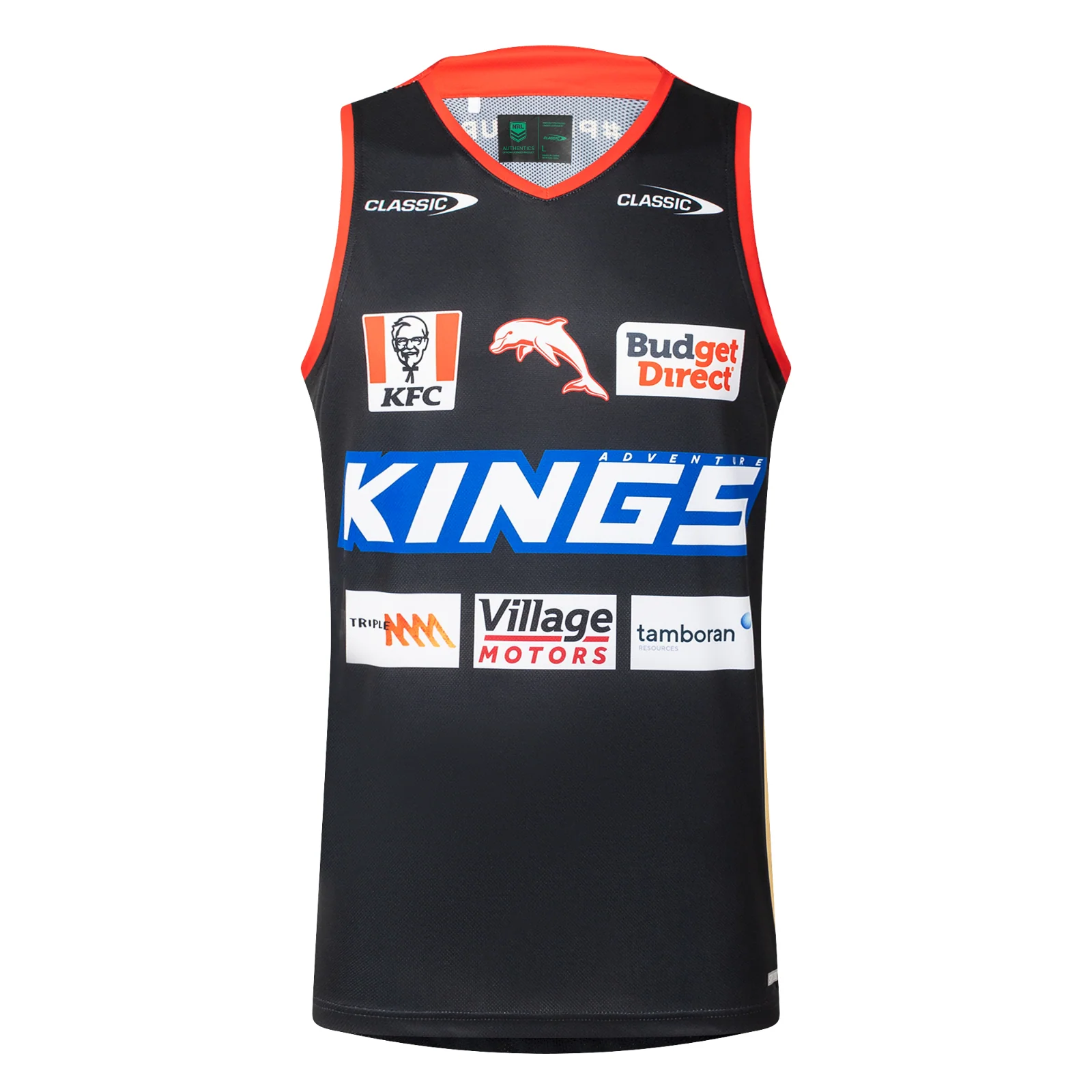 NRL 2025 Training Singlet - Dolphins - Adult - Mens - Image 14